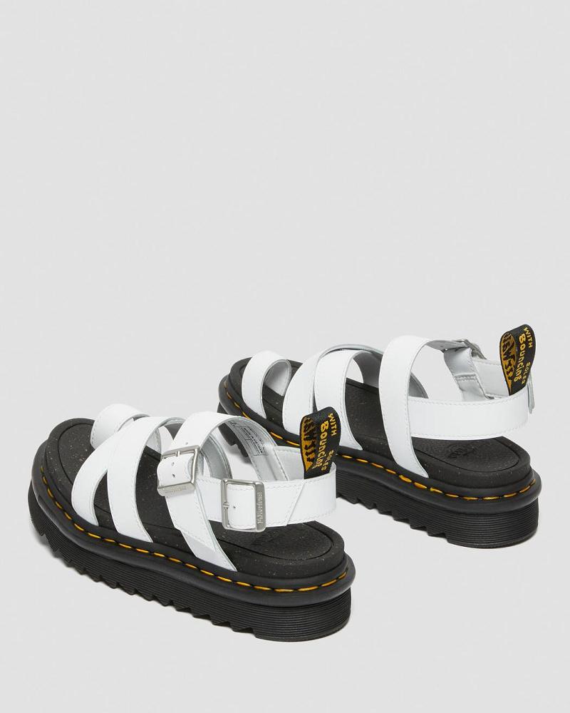 Dr Martens Avry Hydro Leren Gladiator Sandalen Dames Wit | NL 497PJJ